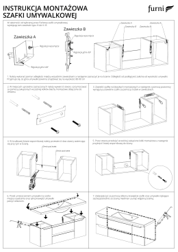 instrukcja montażowa szafki umywalkowej - PRO