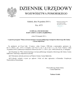 Uchwała nr XII.101.2015 - Urząd Gminy Czarna Dąbrówka