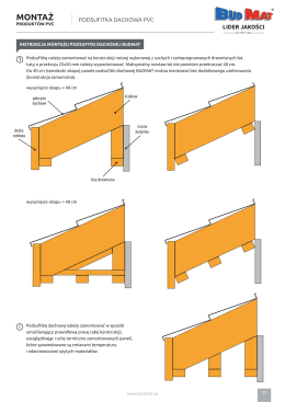 Instrukcja montażu podsufitki dachowej