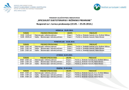 Raspored predavanja – SDiRP Mostar