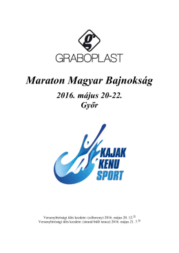 Maraton műsor - Magyar Kajak