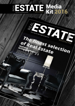Media Kit 2016 - Real Estate Magazin