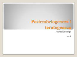 Postembriogeneza i teratogeneza