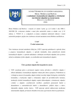 Návrh VZN - Moldava nad Bodvou