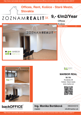 9,- €/m2/Year - Real Estate Slovakia