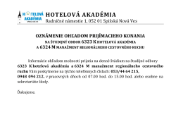 Hotelová akadémia Spišská Nová Ves