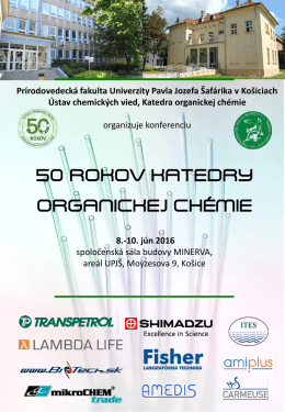 50. rokov katedry Organickej chémie