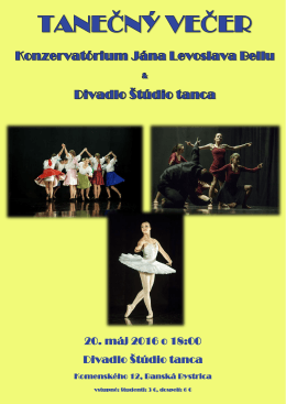 20. máj 2016 o 18:00 Divadlo Štúdio tanca