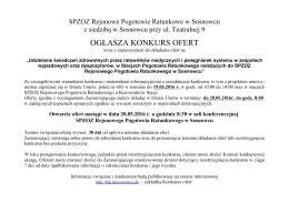 Rejonowe Pogotowie Ratunkowe - BIP RPR Sosnowiec