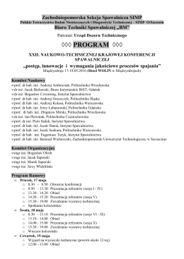 PROGRAM XXII. NAUKOWO-TECHNICZNEJ KRAJOWEJ