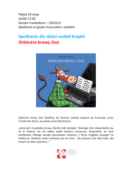 godz. 16.00-17.00 – Spotkania dla dzieci wokół książki – Orkiestra