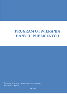 Program otwierania danych publicznych
