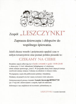 Plakat Leszczynki