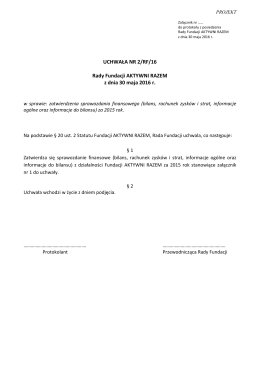 Uchwała nr 2- sprawozdanie finansowe za 2015