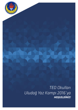 TED Okulları Uludağ Yaz Kampı 2016`ya