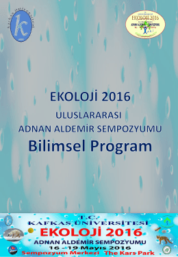 ekoloji 2016 adnan aldemir sempozyumu bilimsel programı