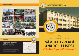 Okulumuzu Tanıtım Broşürü - Samiha Ayverdi Anadolu Lisesi