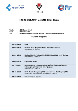 H2020 Eğtim Modülleri - AB Horizon 2020 Çerçeve Programı