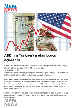 ABD`nin Türkiye`ye olan borcu açıklandı
