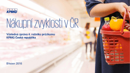 KPMG Nákupní zvyklosti v ČR 2016