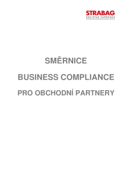 Business Compliance pro obchodní partnery
