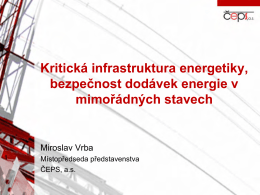 Vrba Miroslav: Kritická infrastruktura energetiky - Top