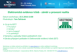 13:00 - VECTRON - Elektronická evidence tržeb