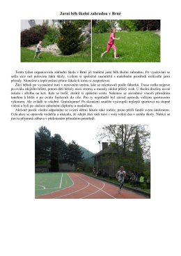 Jarní běh školní zahradou v Brné