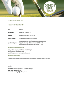 14/06/2016 GOLF CUP Loreta Golf Club Pyšely