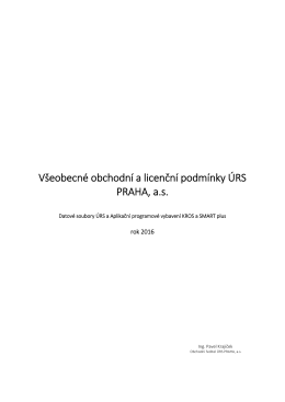 Všeobecné obchodní a licenční podmínky ÚRS PRAHA, a.s.