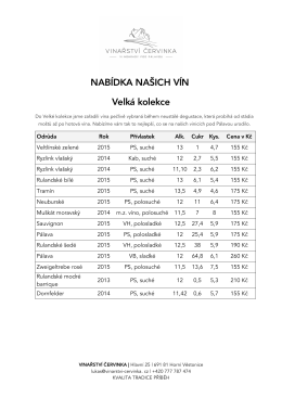 Stáhnout ceník v PDF - Vinařství Červinka