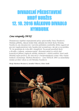 Hrdý Budžes (Hálkovo divadlo, 12. 10. 2016)