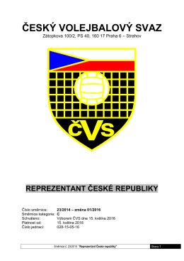 23-14 Reprezentant České republiky