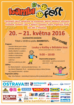 9 9:00 – 18:00 0 - Ostrava | BAMBIFEST