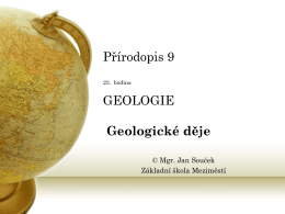 25. Vnitřní geologické děje