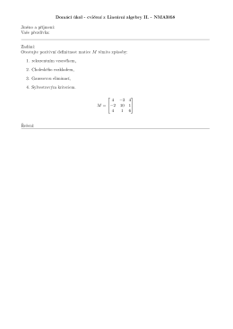 Domácí úkol - cvi£ení z Lineární algebry II.
