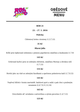 Obědové menu Bistro ROH21