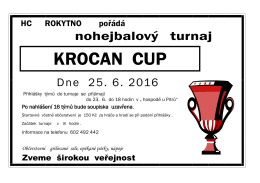 Nohejbalový turnaj KROCAN CUP