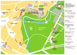 Podrobná mapka - Filozofická fakulta Univerzity Palackého v Olomouci