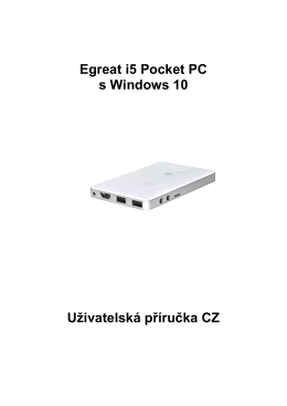 Egreat i5 Pocket PC s Windows 10 Uživatelská příručka CZ