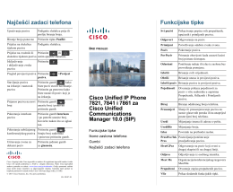 Cisco IP Phone 7821, 7841 i 7861 za Cisco Unified