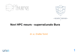 Novi HPC resurs - superračunalo Bura
