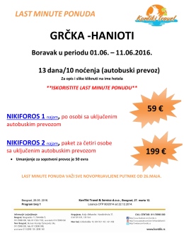 hanioti (01.06.2016.) - nikiforos apartmani, od 59 evra, buse