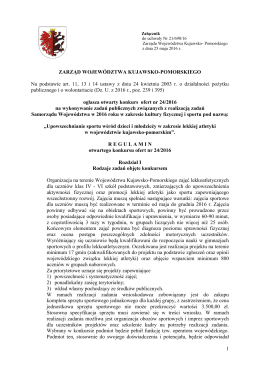 Regulamin - BIP Urzędu Marszałkowskiego Województwa Kujawsko
