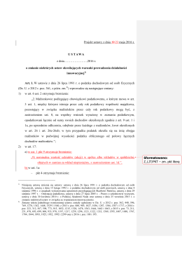 plik PDF Projekt 23.05.16 ustawy o zmianie niektórych ustaw
