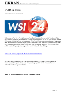 WSI24 się drukuje - Stanislas Balcerac