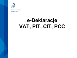 e-Deklaracje VAT, PIT, CIT, PCC