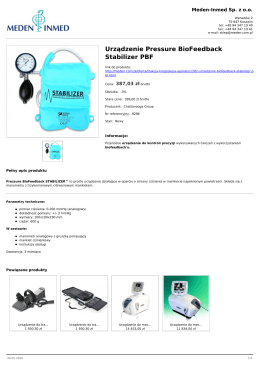 Urządzenie Pressure BioFeedback Stabilizer PBF - Meden