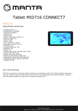 Tablet MID716 CONNECT7