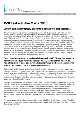 XVII Festiwal Ave Maria 2016